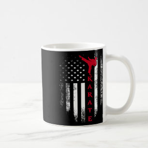 Mug Vintage Usa Red White Karate American Flag Cool