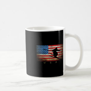 Mug Vintage Usa Ski Drapeau Américain Clic Femmes Fill
