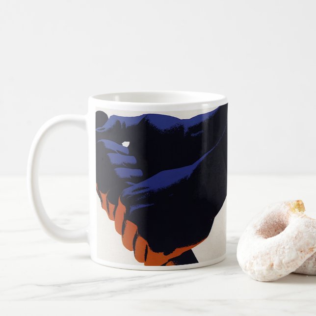 Mug Vintage usine, production manufacturière (Avec donut)