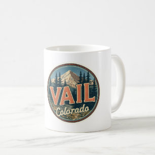 Mug vintage Vail colorado extérieur hiver neige ski 