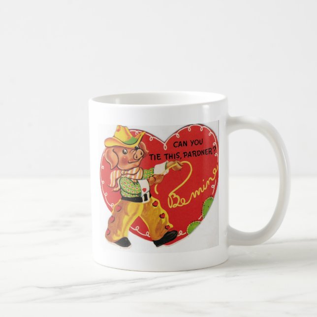 Mug Vintage Valentine Cowboy Hog (Droite)
