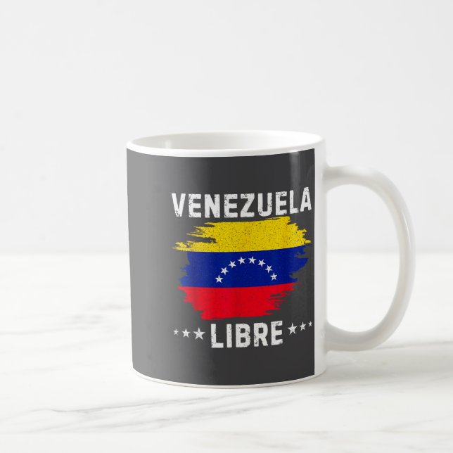 Mug Vintage Venezuela Libre 2026 Drapeau du Venezuela  (Droite)
