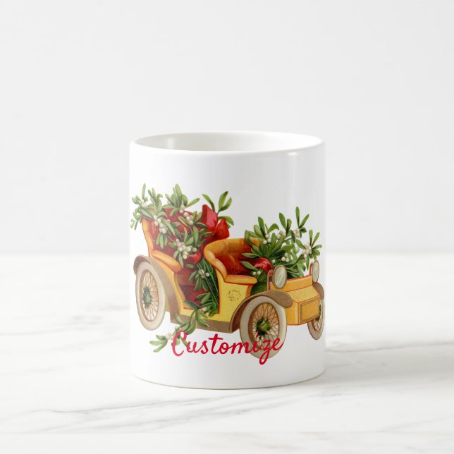 Mug Vintage Voiture de Noël Mistletoe Thunder_Cove (Centre)