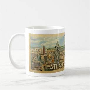 Mug Vintage voyage Atlanta Skyline Atlanta