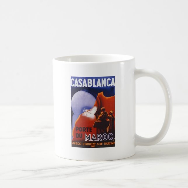 Mug Vintage voyage Casablanca (Droite)