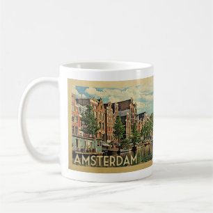 Mug Vintage voyage d'Amsterdam Hollande