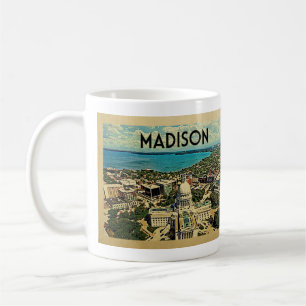 Mug Vintage voyage de Madison le Wisconsin