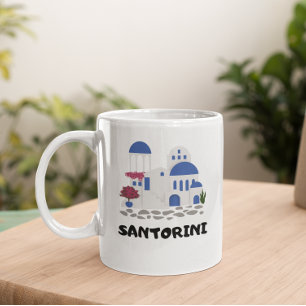 Mug Vintage voyage de Santorin Grèce