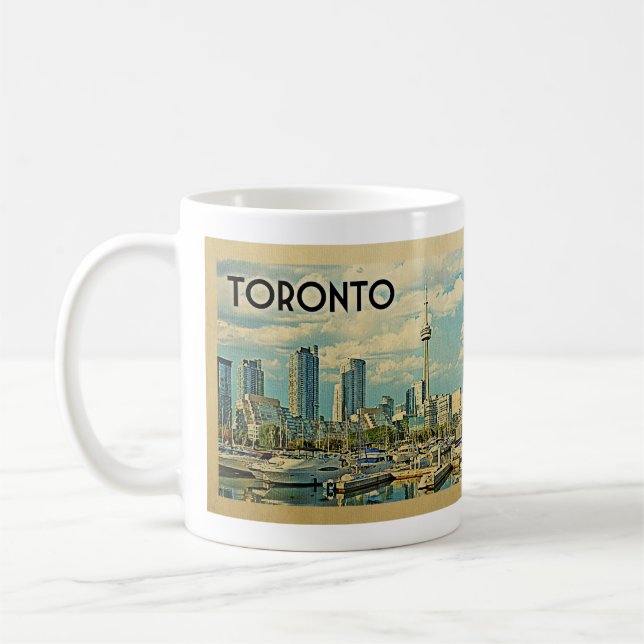 Mug Vintage voyage de Toronto Canada (Gauche)