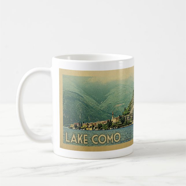 Mug Vintage voyage du lac de Côme Italie (Gauche)
