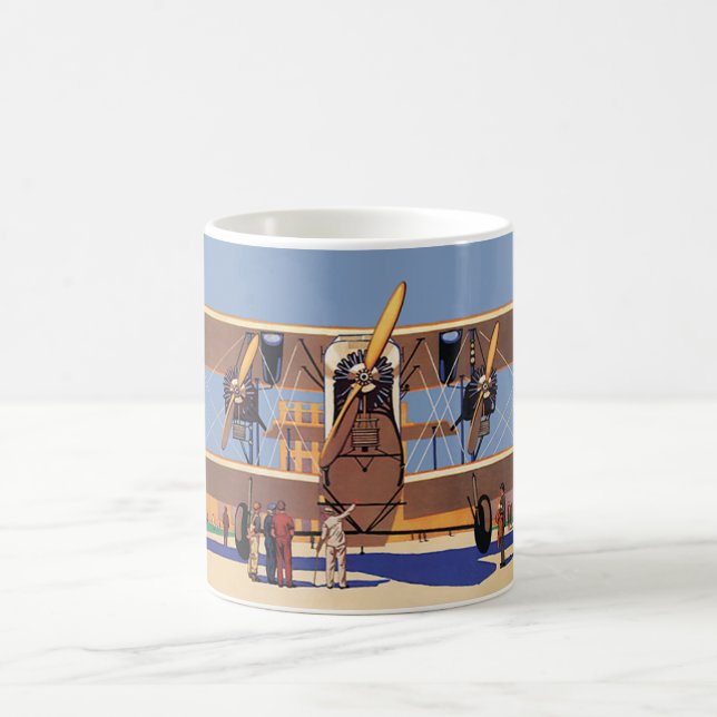 Mug Vintage voyage et transport Avion biplane (Centre)