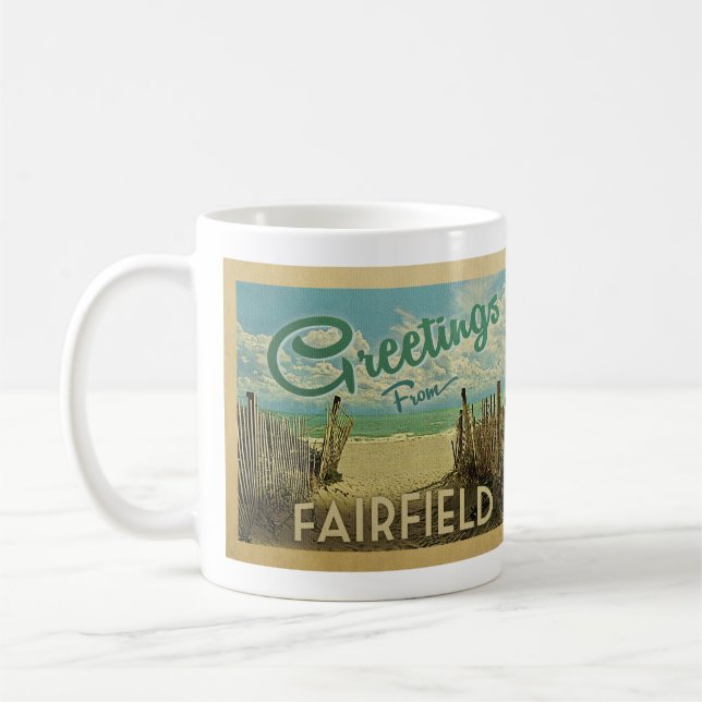 Mug Vintage voyage Fairfield Beach (Gauche)