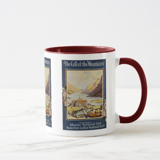 Mug Vintage voyage - parc national de glacier (Droite)