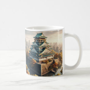 Mug Vintage voyage paysager japonais du château d'Osak