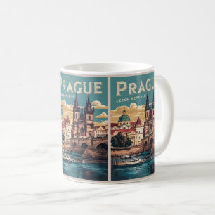 Mug vintage voyage prague république tchèque cadeaux,