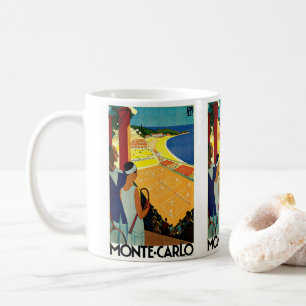 Mug Vintage voyage, Tennis, Sports, Monte Carlo Monaco