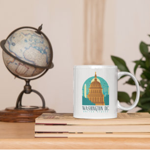 Mug Vintage Washington D.C. United States Capitol