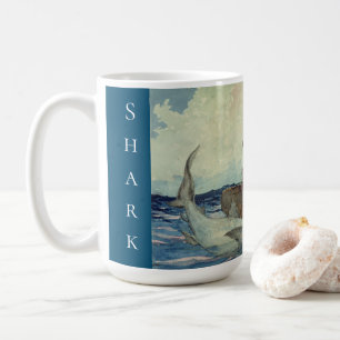 Mug Vintage Winslow Homer Aquarelle Pêche au requin