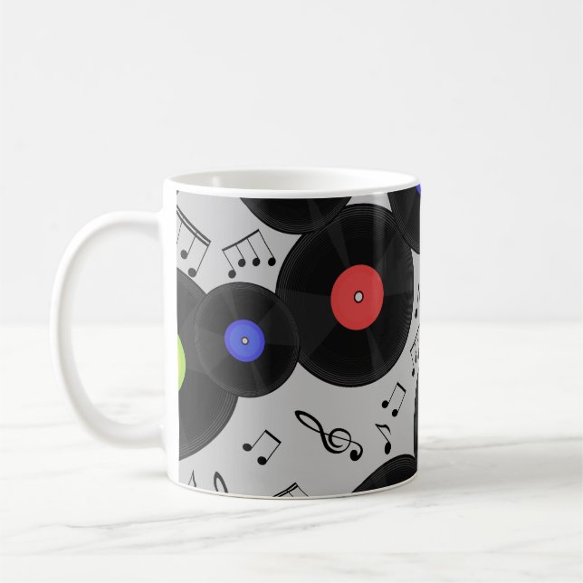 Mug Vinyl Records : Music Note Motif (Gauche)