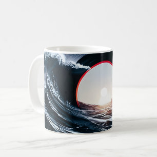 Mug Vinyle Vintage Surf Wave Océan Musique Rétro