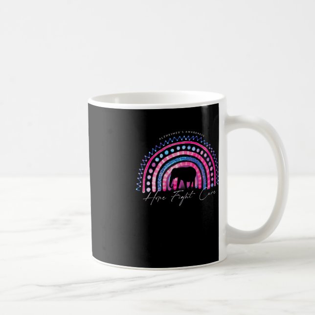 Mug Violet Alzheimer End Awareness Rainbow Elephan (Droite)