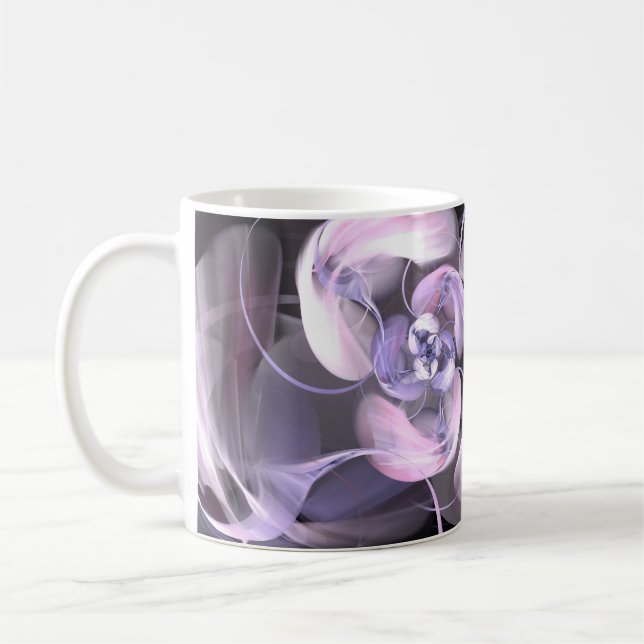 Mug Violet Fractal Flower (Gauche)