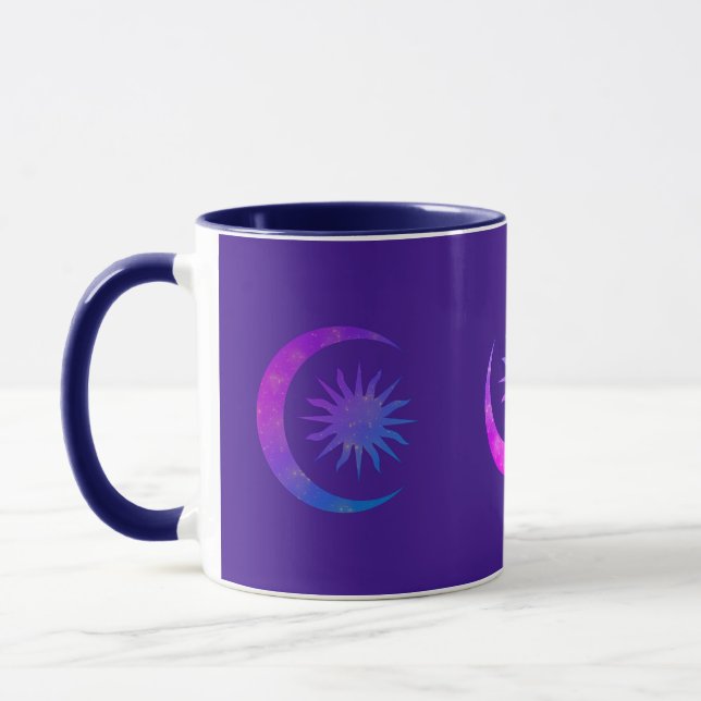 Mug Violet Indigo Purple Moon & Sun Zen Chambre (Gauche)