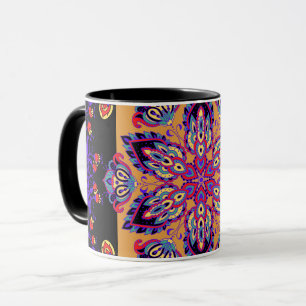 Mug Violet Nature, Violet et Black Graphisme