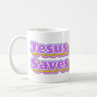 Mug Violet rose Jaune Jésus Saves