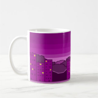Mug Violet Town la nuit, amélioré
