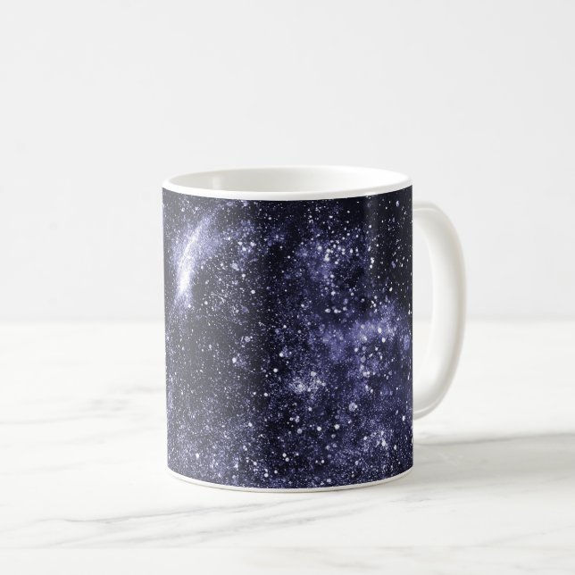 Mug Violet violet noir galaxie abstraite (Devant droit)