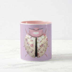 Mug Violettes de Ladybug et fleurs mignonnes Roses