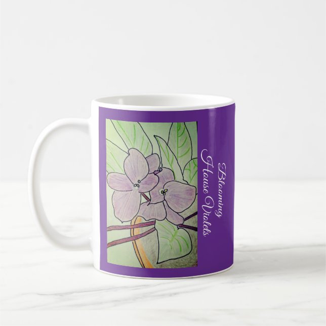 Mug Violettes de maison en fleurs  (Gauche)