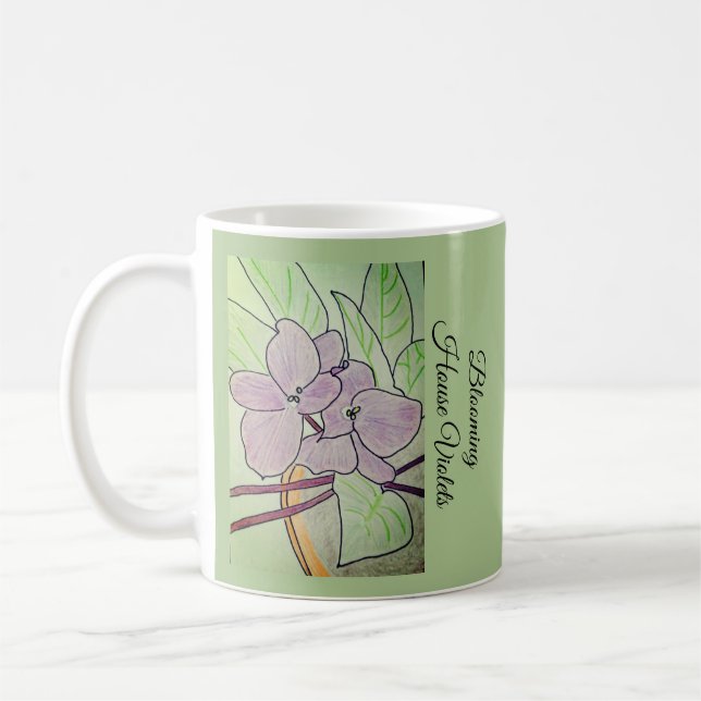 Mug Violettes de maison en fleurs  (Gauche)