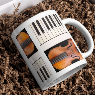 Mug Violin and piano keys