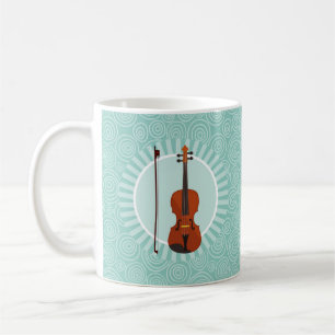 Mug Violon Fun Turquoise Swirl Music
