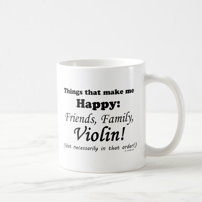 Mug Violon Me Rend Heureux (Droite)