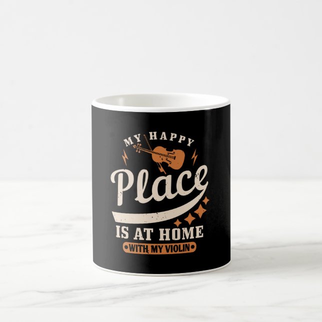 Mug Violon - Mon Endroit Heureux Est Chez Moi (Centre)