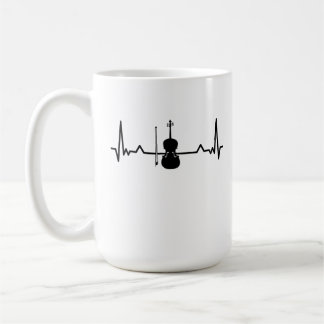 Mug Violon Viola Cello Heartbeat Drôle Drôle Cadeaux