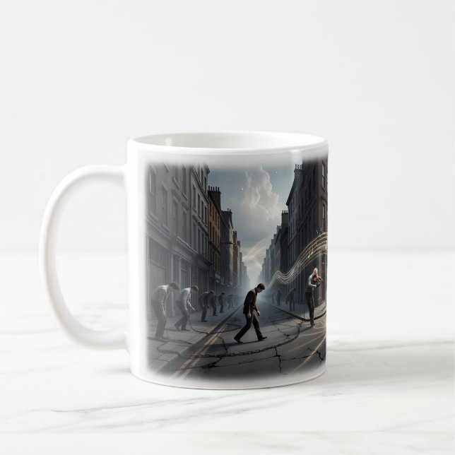 Mug Violonistes de Rue Notes Lumineuses Lutte Urba (Gauche)