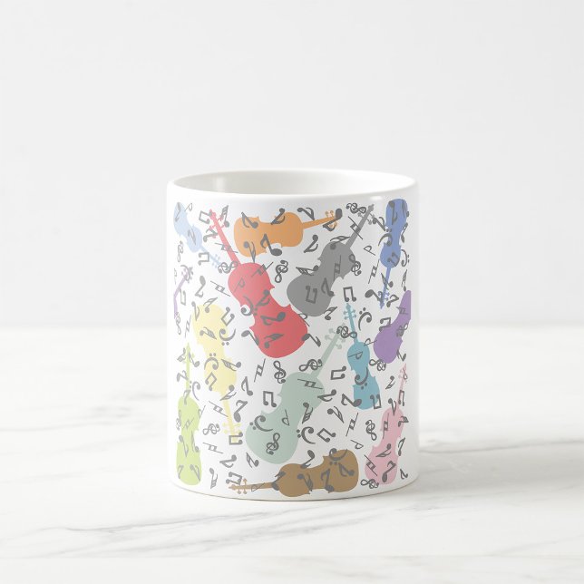 Mug Violons Et Notes Musicales (Créateur téléchargé)