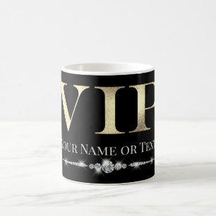 Mug VIP or glamour sur noir
