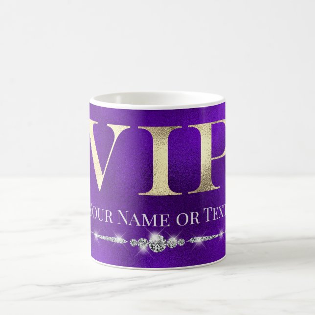 Mug VIP or glamour sur violet (Centre)