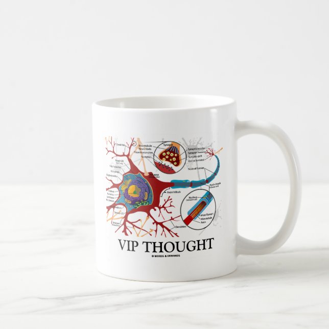 Mug VIP pensé (humour de neurone/synapse) (Droite)