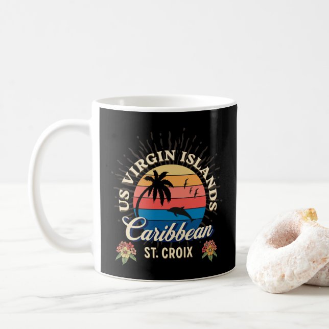 Mug Virgin Islands St Croix USVI Sunset Personnaliser (Avec donut)