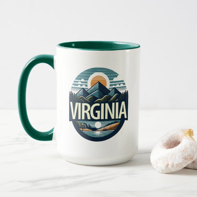 Mug Virginie, États-Unis d'Amérique (Avec donut)