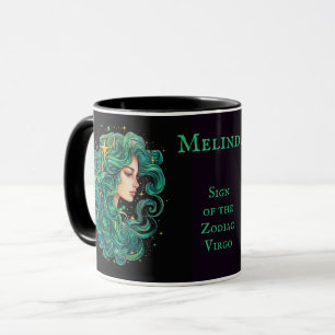 Mug Virgo Anniversaire Cadeau Ajouter Nom Café Noir