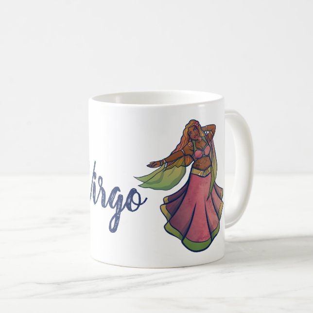 Mug Virgo Belly Danseuse Art Bellydance Déesse (Devant droit)