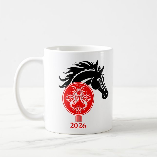 Mug Virgo x Année du Cheval 2026 (Gauche)