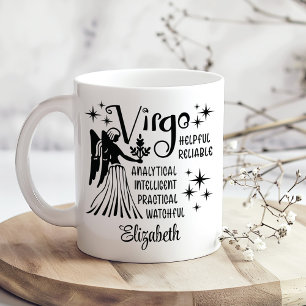 Mug Virgo Zodiac Horoscope Nom personnalisé
